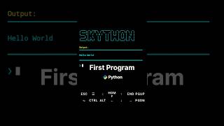 First Python Program: Hello World 🧑‍💻 #shorts #coding #pythonprogramming