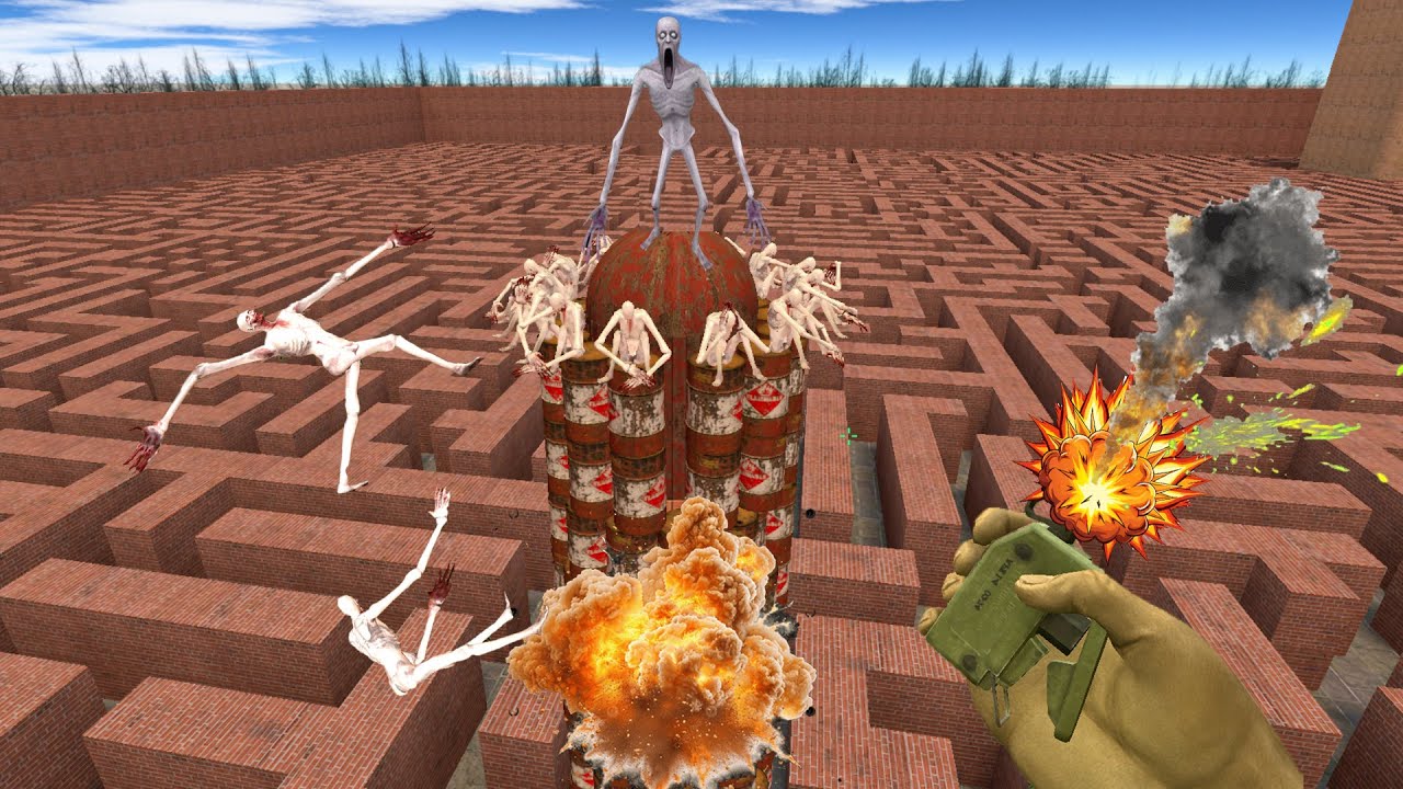 Best of SCP-096 VS Horrific Explosions In Garry's Mod #23