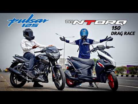 TVS Ntorq 150 Vs Bajaj Pulsar 125 | Drag Race | First On Youtube