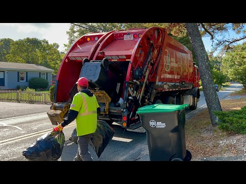 WIN Waste Garbage Truck Packing Fall Trash And Recycling 