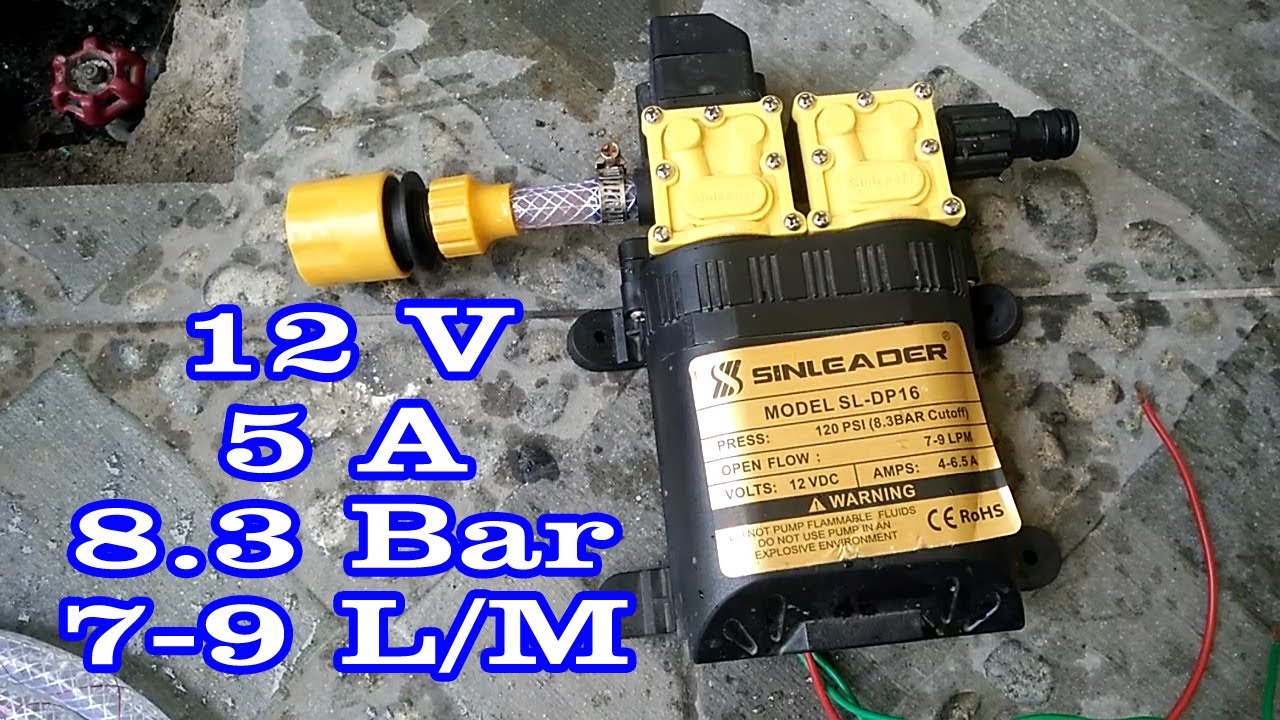 Review Pompa DC 12 V SINLEADER DOUBLE PUMP - YouTube