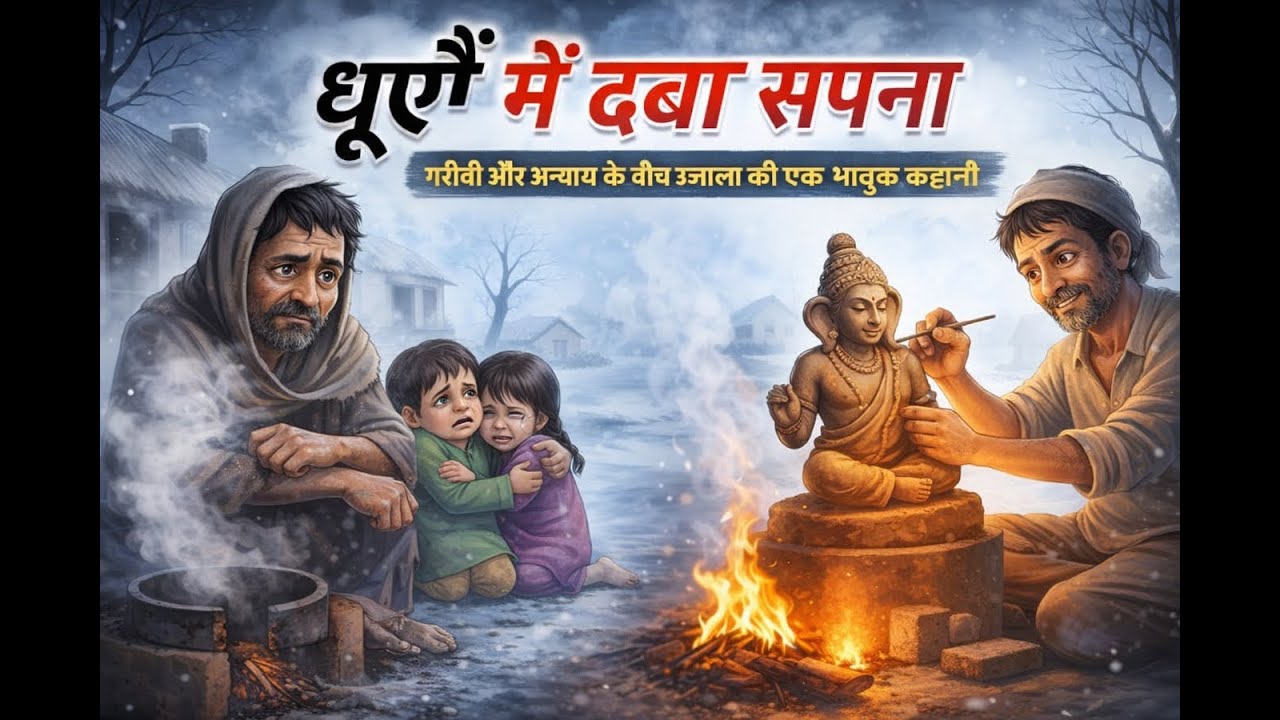 धुएँ में दबा सपना | Emotional Hindi Moral Story | Poor Man Struggle Story | Cartoon Kahani.