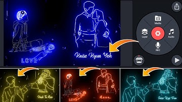 Trending Glow + Raindrops Status Editing | Kinemaster New Style Lyrics Status Editing