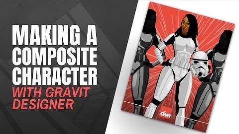 Vector Illustration Process - Captain Fatima in Gravit Designer