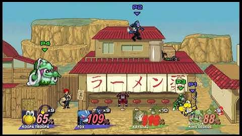 Super Smash Flash 2: Project B: Special Team Battle with Koopa Troopa and Fox!