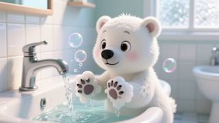 Polar Cub Clean Hands | Wash Wash Wash Song for Kids | Fun Handwashing Nursery Rhyme