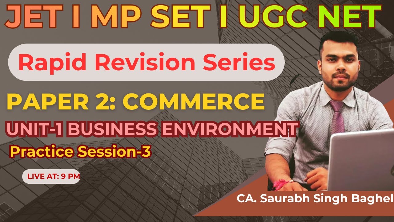 Jharkhand Eligibility Test (JET) 2026 |Paper 2 Commerce |Rapid Revision Session -3