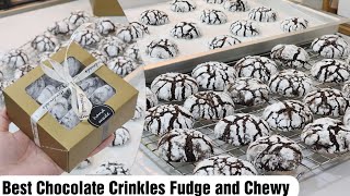 Best Chocolate Crinkles | Fudge Chewy Crinkles| Chocolate Crinkles Recipe Ste by Step| Bake N Roll