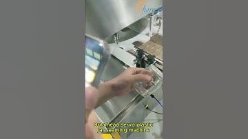 #Fully automatic double head #preserved fruit plastic container sealing machine, #can seamer #shorts