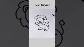 cartoon lion drawing easy step by step #drawing #shorts @SimpleLineDrawing