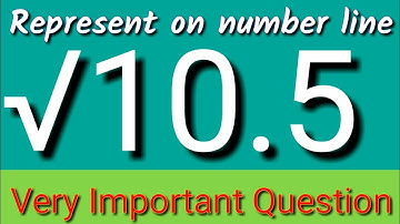Represent root 10.5 on the number line, Locate root 10.5 on number line, √10.5 on the number line,