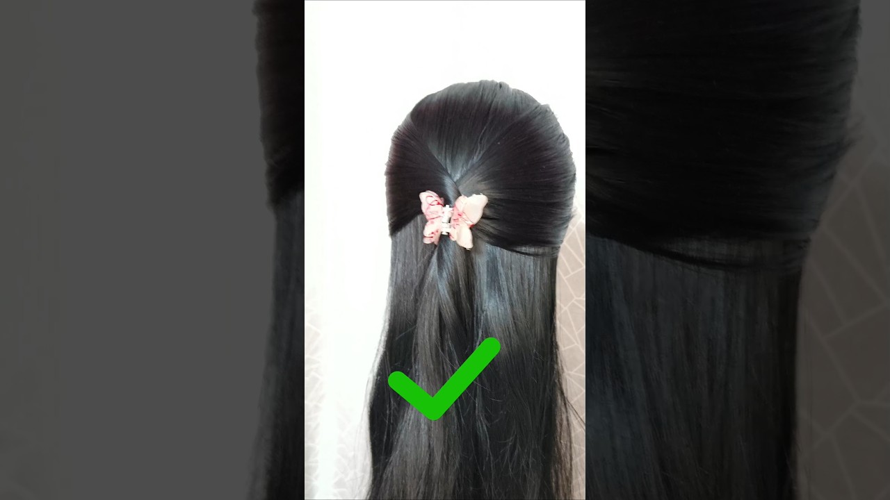 Try This Open Hair Hairstyle with🦋 Clutcher#trending #shortsviral #trendingshorts #openhairhairstyle