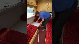 Making bed in small Micro Campervan #shorts