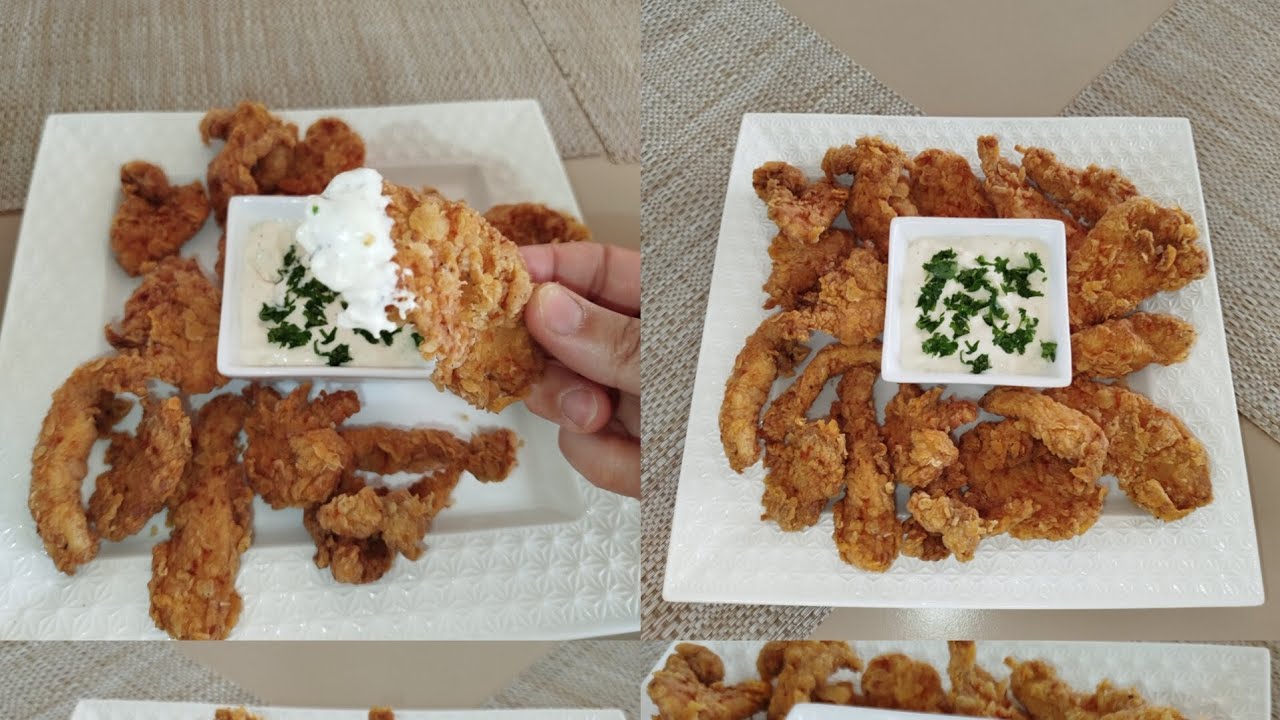 دجاج كنتاكي مع صوص خطيرة أحسن من ديال المطاعم رائع و مقرمش و لذيذ 