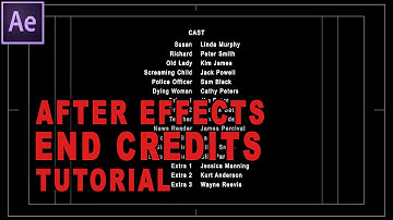 After Effects Tutorial - How To Create Professional Rolling End Credits For Your Film