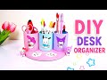 DIY Cute Sanrio Desk Organizer 🌸✨️/Easy Pen Holder Craft for School & Study Table 😌