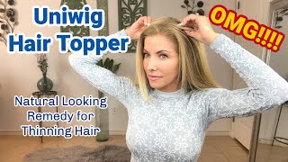 Best Hair Topper!  Uniwigs | Naturual Looking Remedy for Thinning Hair! | Covid Hairloss Remedy! screenshot 5