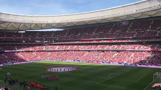 WANDA METROPOLITANO: pre-match ceremony and anthem of ATLETICO DE MADRID