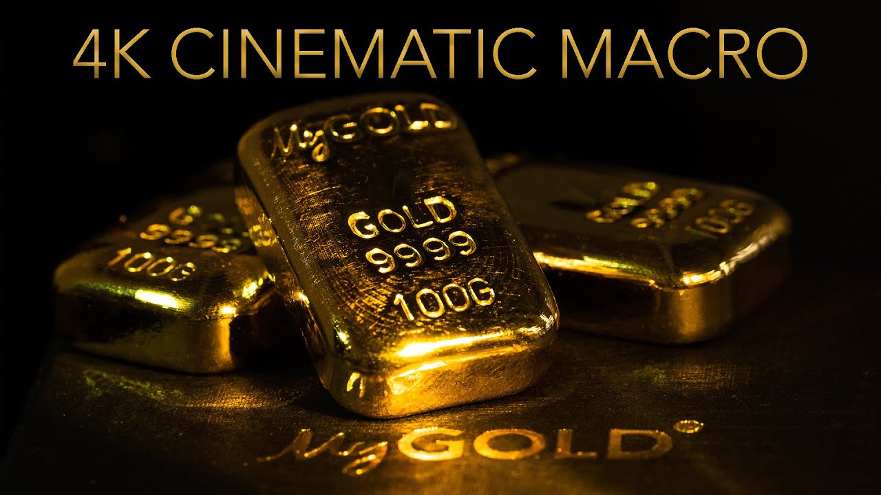 4K Macro Gold + Silver- CINEMATIC! (GOLD BULLION