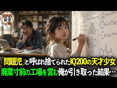 「あんたなんて引き取るんじゃなかった」叔母に捨てられて廃業寸前の工場の前に立ち尽くしていた少女は、実はIQ200の天才少女だった…【感動する話】
