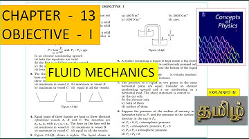 CONCEPTS OF PHYSICS | CHAPTER - 13 | FLUID MECHANICS |OBJECTIVE - I QUESTION | HC VERMA | IN TAMIL