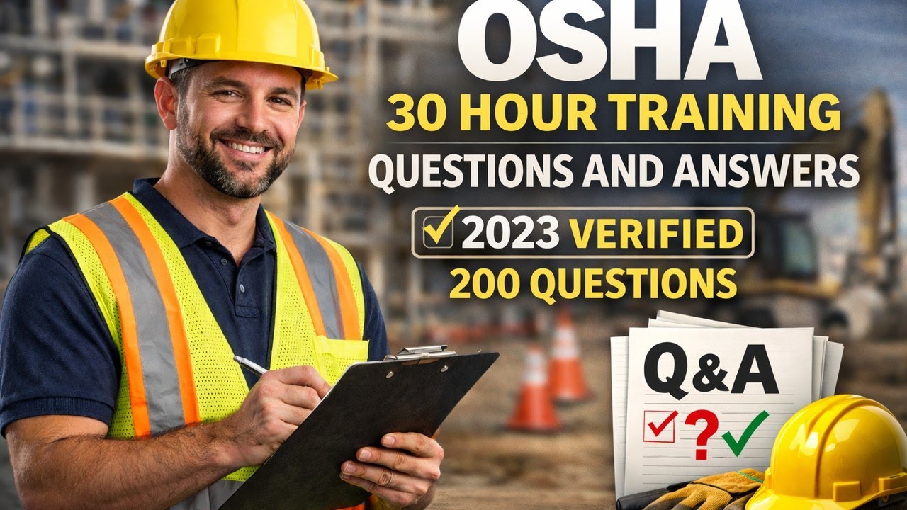Osha 30 Hour Training Questions And Answers 2026 Verified 200 Questions ...