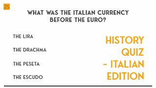 History Quiz | Italian Edition | 25 Trivia Questions With Answers | Virtual Pub Quiz screenshot 3