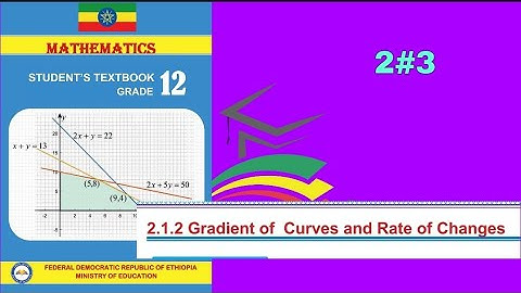Ethiopian Grade 12 Maths 2#3 Gradient of curves