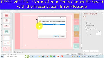 powerpoint Fonts Cannot Be Saved with the Presentation Error - Solution #pptx #ppt #powerpoint #bug