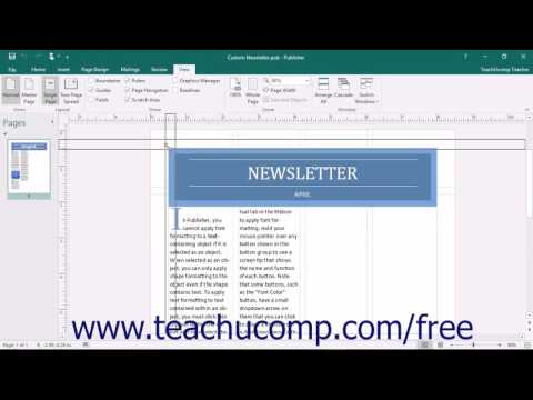 Publisher 2016 Tutorial Using the Rulers Microsoft Training