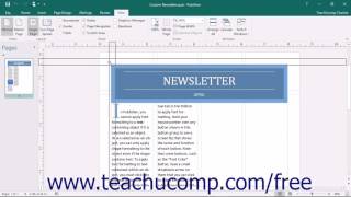 Publisher 2016 Tutorial Using the Rulers Microsoft Training