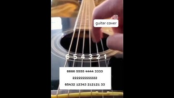 Thumbnail of easy guitar TABS tutorial#shorts