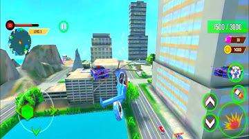 Helicoptar Flying In City | Bus Robot Car War | Android Gameplay | Simulator Gameplay