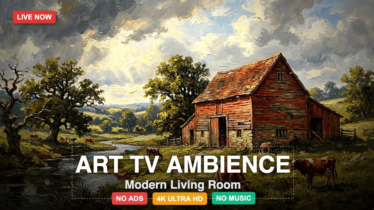 4K Vintage Red Barn Screensaver for ART TV | Relaxing Ambient Mode