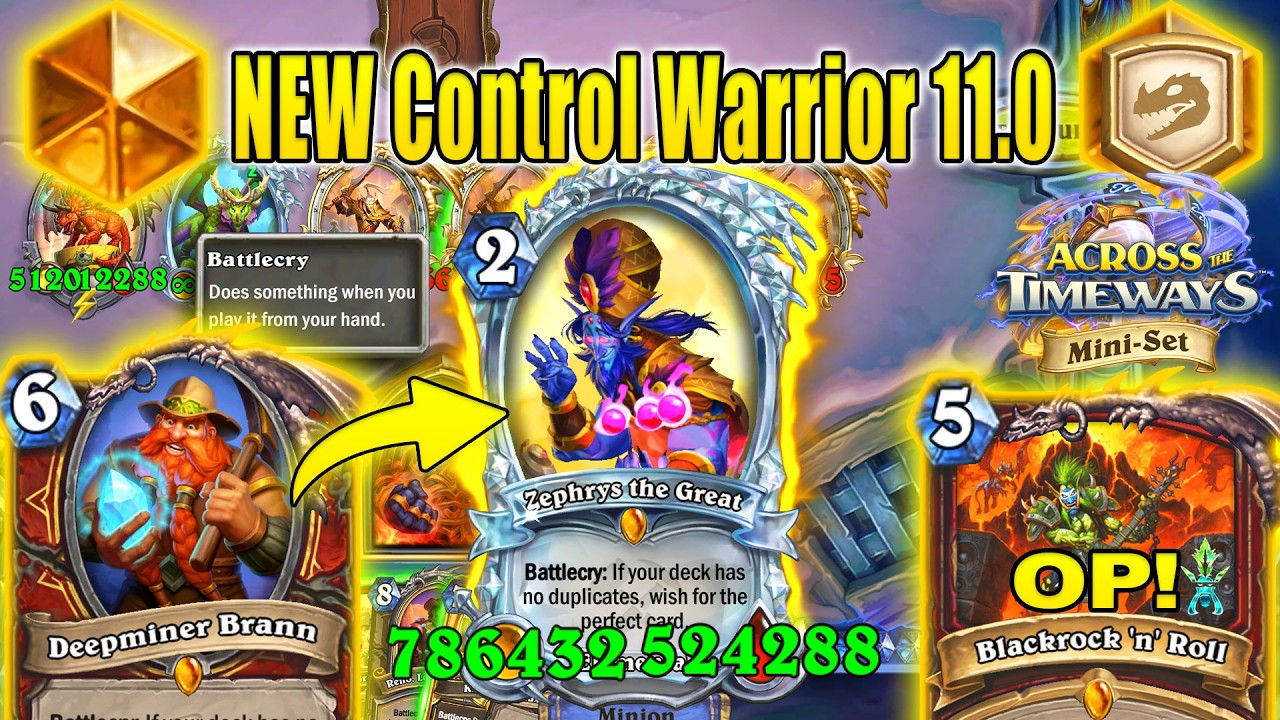 Biggest Minions EVER With My Ultra Control Warrior 11.0 At Across the Timeways Min-Set | Hearthstone