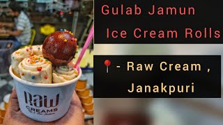 Video Thumbnail for Gulab Jamun Ice Cream Rolls || First Time In Delhi || Raw...