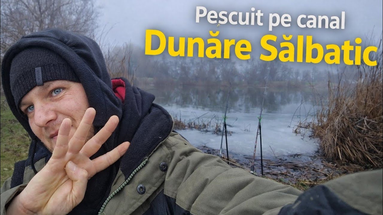 Căutăm Carasul la Buza Stufului pe Gheață Subțire si cu lansetele feeder si cu pluta in botul ghetii