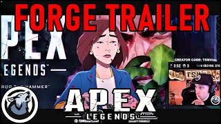 VISS LIVE REACTION WATCHING FORGE TRAILER AND THEN LOOTS FORGES DEATH BOX, APEX LEGENDS SEASON 3
