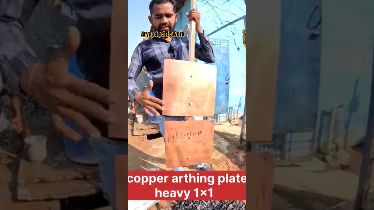 ⁣copper earthing plate 1×1 fitting 😱🤯#viral #shorts #ytshorts #xnxx #earthing #kamleshelectrician