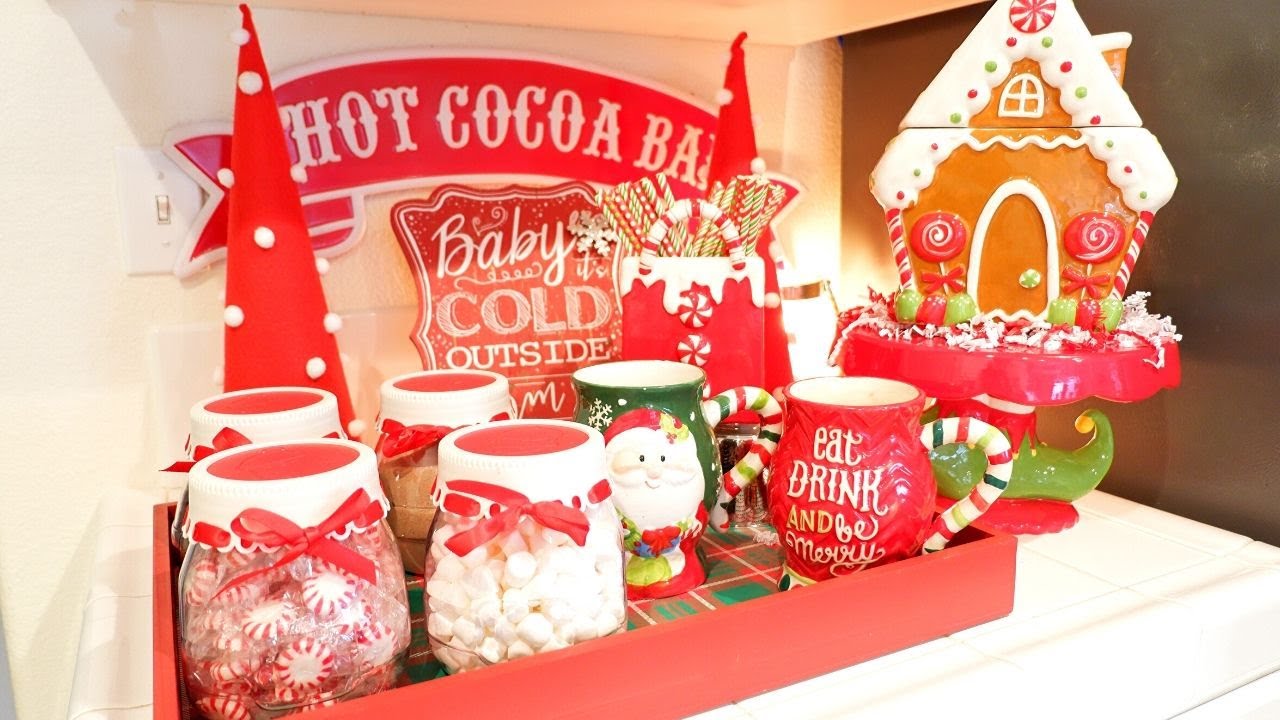🎅🏼 DIY CHRISTMAS  HOT COCOA BAR + DECORATE WITH ME!🎅🏼