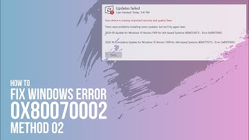 How to fix Windows Update Error 0x80070002 (Method 02)