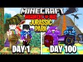 Gambar cover We Survived 100 Days in Jurassic Park in Minecraft.. Here's What Happened..