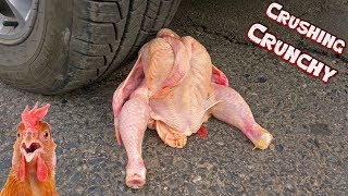 Experiment REAL CHICKEN VS CAR TESTS! Crushing Crunchy &amp; Soft Things by Car!