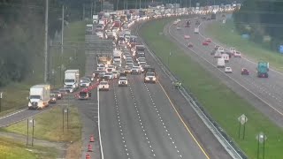 Fatal pedestrian crash causes backups on I-75