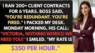 Boss Fired Me As Redundant - Called Back At $350Hour