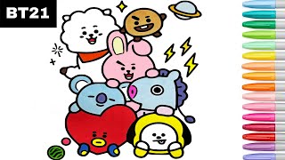 77 Bt21 Coloring Pages Shooky  HD