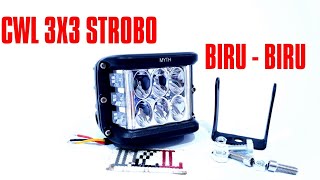 Jual LAMPU TEMBAK SOROT LED CWL 6 MATA PLUS STROBO 3 X 3 36 WATT DEVIL