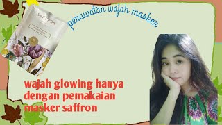 masker bubuk pencerah wajah dengan saffron yang begitu banyak