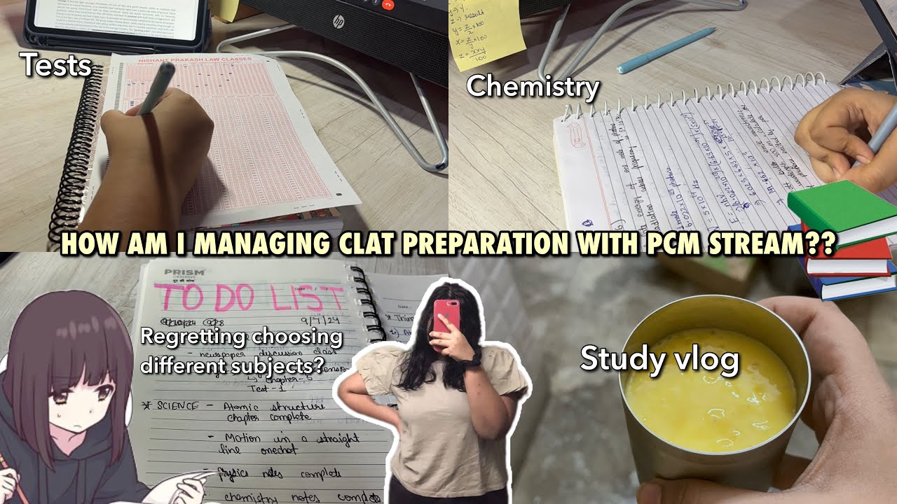 HOW AM I MANAGING CLAT PREPARATION WITH PCM?? | 11th grader study vlog | Aarya Shri Sinha 📚🫶🏻👀🎧💗☁️✨