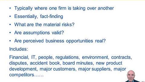 ACCA Advanced Audit and Assurance (AAA) Due Diligence Reports